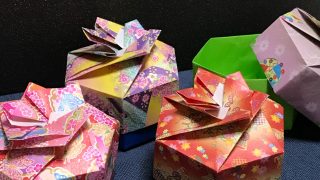 折り紙で作る可愛い うさぎの箱 の折り方 5人の子供を抱えて